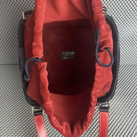 Kate Spade New York Bag Womens Small Black Gray Square Cube Bucket Bag Rare - Picture 8 of 16